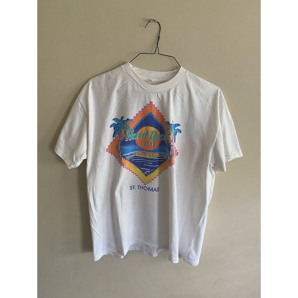 Hard Rock Vintage T-shirt St. Thomas Palm Tree Design.